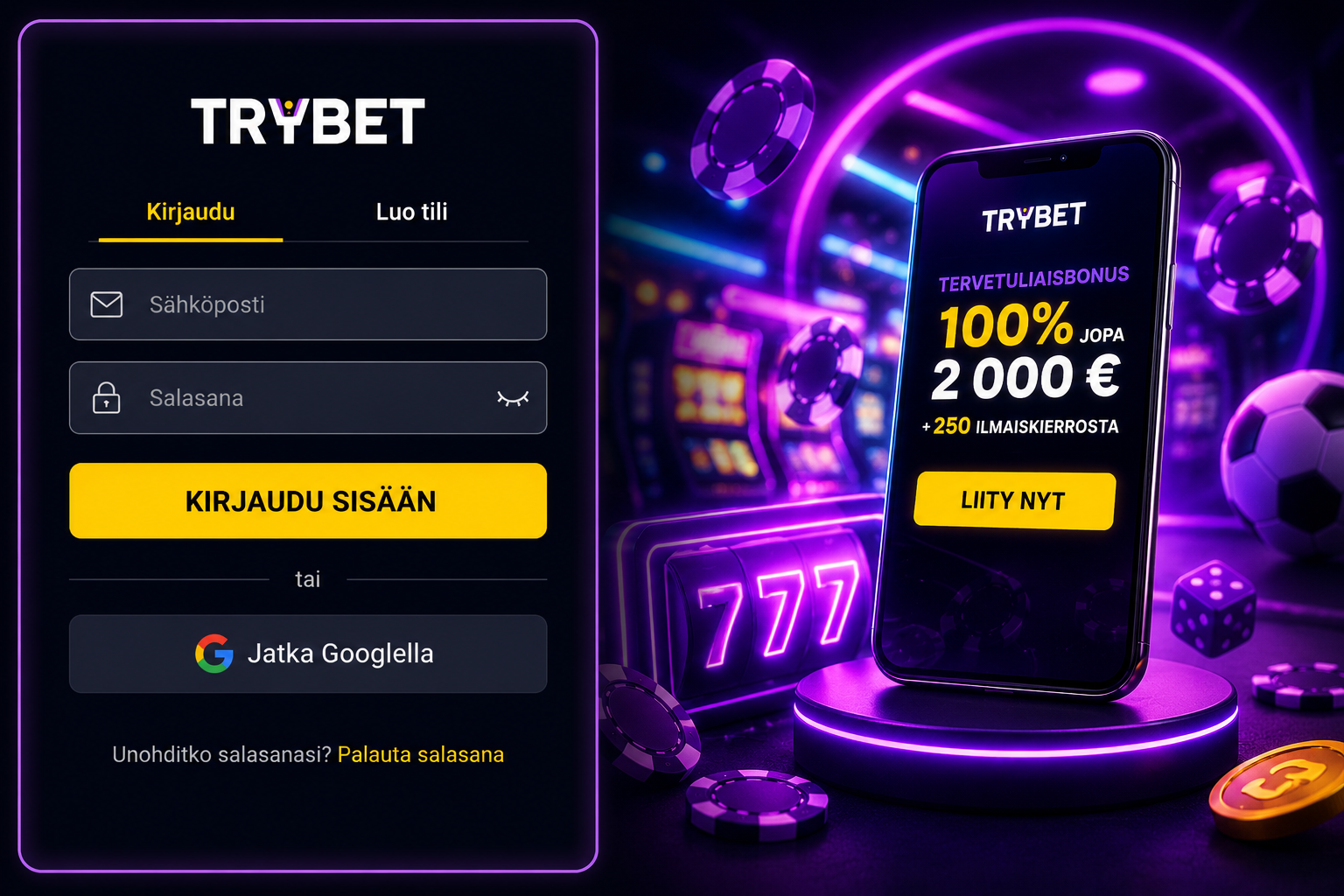 TryBet login